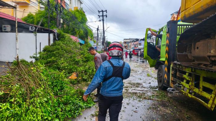 DLH MANADO - Kinerja Dinas Lingkungan Hidup (DLH) Kota Manado disorot warga pasca sebuah pohon beringin tumbang di Jalan RW Mongisidi Manado, Manado, Sulawesi Utara, Jumat (14/11/2025) sore. Pasalnya, warga mengaku sebelumnya telah membuat laporan agar pohon tersebut ditebang karena sudah cukup tua.