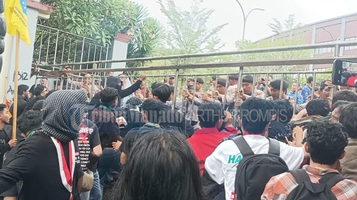 Demo unjuk rasa di DPRD Sulut pada Rabu 17 Juni 2026