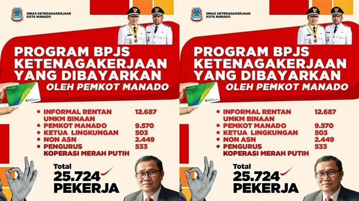 IURAN BPJS - Flayer dari Disnaker Pemkot Manado sumber foto Kominfo Pemkot Manado.