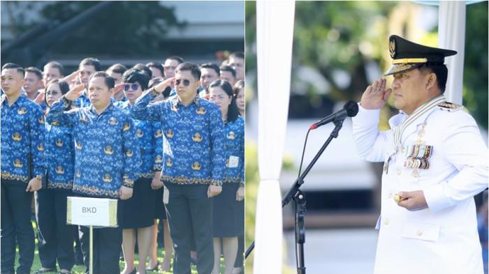 Gubernur Sulawesi Utara, Yulius Selvanus Komaling pimpin upacara