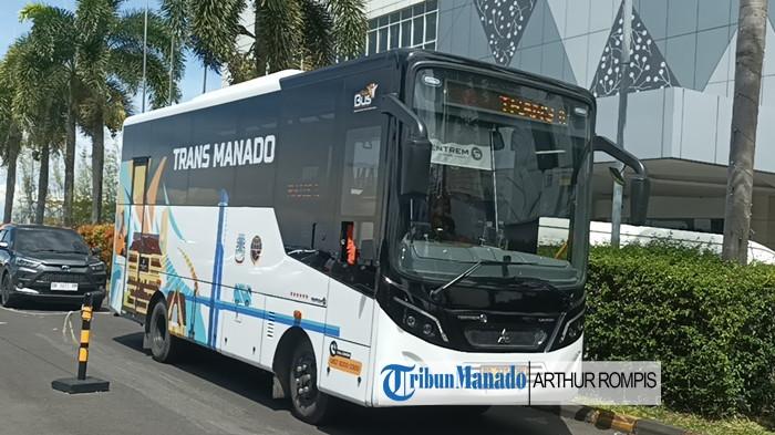 HADIR - Potret Bus BTS yang kini hadir di Manado.
