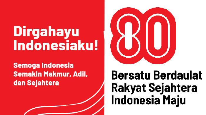 HUT RI - Poster ucapan selamat HUT RI ke-80 tahun