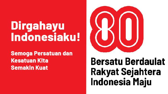 HUT RI - Poster ucapan selamat HUT RI ke-80 tahun