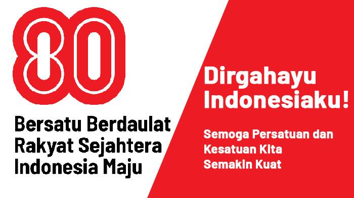 HUT RI - Poster ucapan selamat HUT RI ke-80 tahun