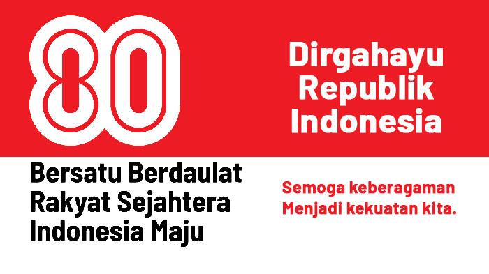 HUT RI - Poster ucapan selamat HUT RI ke-80 tahun