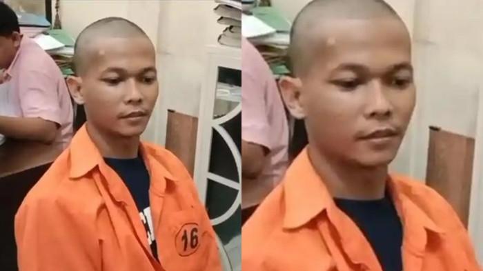 PELAKU PENGANIAYAAN - Haris Fadila korban pengeroyokan yang kini jadi tersangka karena membela diri saat membawa istri di Jalan Imambonjol, Kisaran, Kabupaten Asahan. Mengaku terpaksa dan terdesak saat empat pelaku menganiayanya tanpa ampun, Selasa (11/11/2025). (Alif Alqadri Harahap/tribun-medan.com)