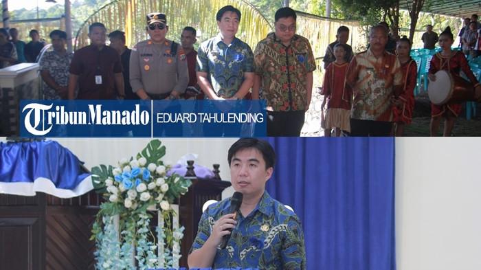 SAMBUTAN - Bupati Kepulauan Sangihe, Michael Thungari, S.E., M.M., bersama Wakil Bupati Tendris Bulahari menghadiri Ibadah Syukur Pentahbisan dan Peresmian Gedung Gereja Jemaat KGMPI Bukit Moria Menggawa yang berlangsung khidmat di, Kecamatan Tamako, Kampung Menggawa, Kamis (4/12/2025)