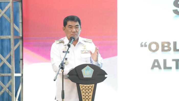 KONDISI - Gubernur Sulawesi Utara Yulius Selvanus Komaling (YSK) mengungkap kondisi fiskal daerah yang semakin berat akibat penurunan besar pada Transfer ke Daerah.