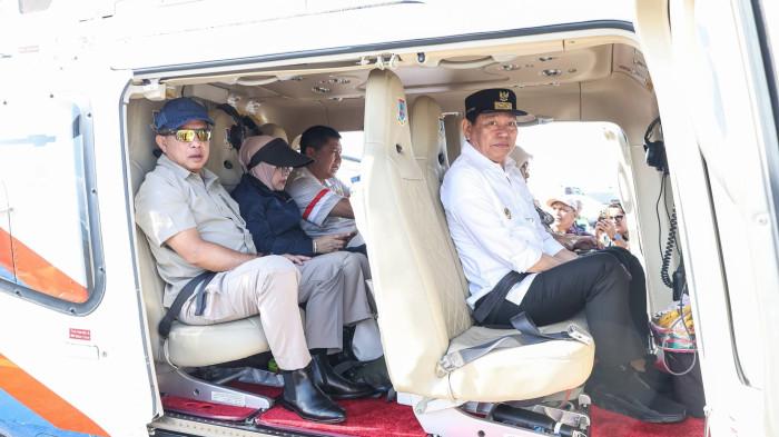 KUNKER: Wakil Gubernur Sulut Victor Mailangkay mewakili Gubernur Sulut Yulius Selvanus Komaling mendampingi Menteri Dalam Negeri RI Tito Karnavian, Menteri Perumahan dan Kawasan Permukiman RI Maruarar Siraitmenuju Pulau Siau, Kabupaten Kepulauan Sitaro.