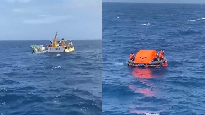 KAPAL TENGGELAM - Kapal rede KM Gandha Nusantara 17 milik PT Pelni mengalami masalah saat berlayar dari Pelabuhan Bitung menuju Ternate pada Minggu (15/3/2026) dan dihantam gelombang tinggi di Laut Maluku.