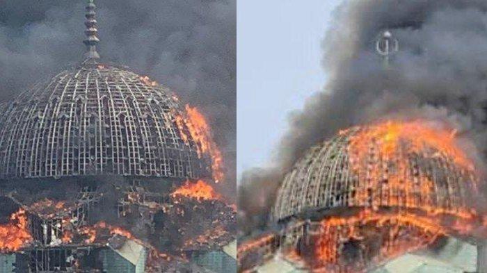 Keterangan Polisi Terkait Kebakaran Bagian Kubah Masjid Jakarta Islamic Centre