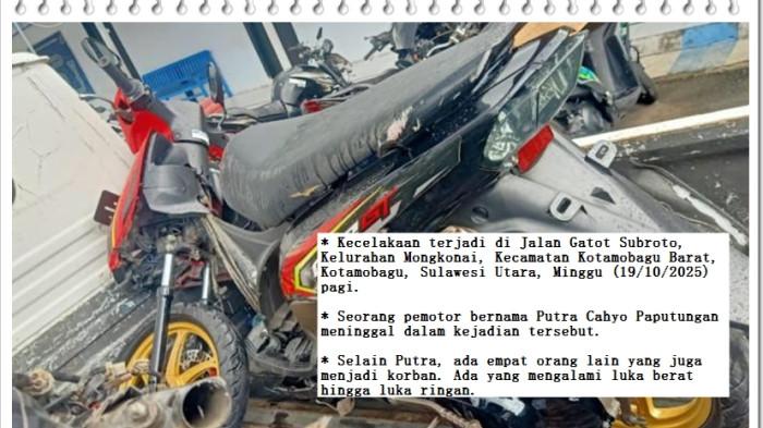 Fakta-fakta Kecelakaan di Mongkonai Kotamobagu Barat, Putra Cahyo Alami Benturan di Kepala dan Dada