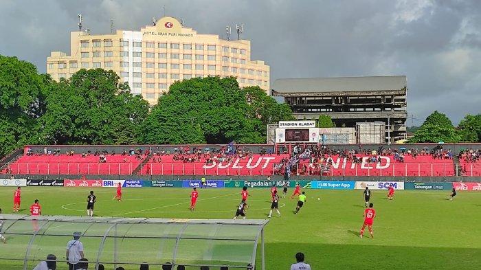 Laga babak pertama Sulut United vs Persipa Pati di Stadion Klabat Manado, Sabtu (27/1/2024).