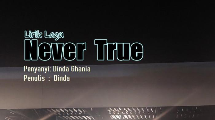 Lirik Lagu Never True - Dinda Ghania