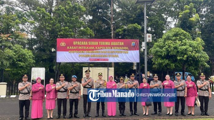 MAPOLRES MINUT - Pelantikan dan pengambilan sumpah janji dalam serah terima jabatan (Sertijab) yang berlangsung di Aula Tribrata Mapolres Minut jalan Worang By Pass, Minut, Sulawesi Utara, Jumat 13 Maret 2026. Kapolres Minut AKBP Auliya Djabar, memimpin Sertijbat, yang dilanjutkan dengan foto bersama di lapangan upacara Mapolres Bitung.