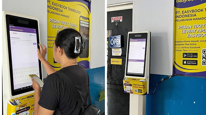 MESIN - Mesin self check-in tiket kapal penumpang perdana di Pelabuhan Manado. Sudah tersedia sejak tanggal 29 Januari 2026.     