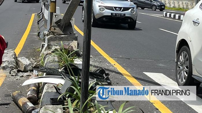 TKP - Kecelakaan lalu lintas terjadi di Jalan A.A. Maramis, Kelurahan Kairagi II, Kecamatan Mapanget, Kota Manado, Provinsi Sulawesi Utara (Sulut), Jumat (24/10/2025) pagi. Mobil minibus Toyota Fortuner berwarna putih dengan nomor polisi DB 1713 QM mengalami kecelakaan tunggal.