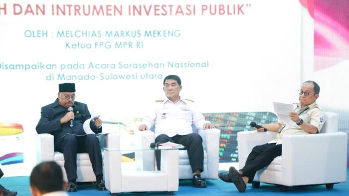 POTENSI - Gubernur Sulut Yulius Selvanus saat menjadi Keynote Speaker dalam Sarasehan