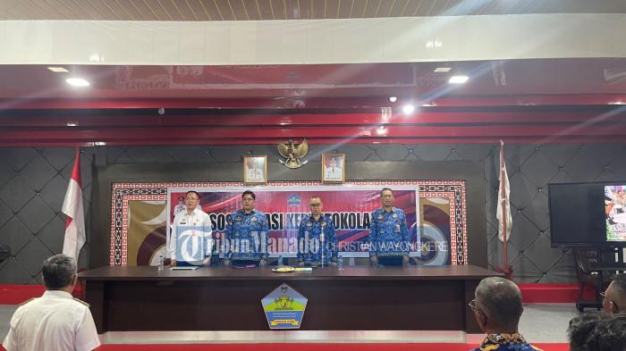 SOSIALISASI: Sosialisasi Keprotokolan, dilaksanakan Bagian Protokol dan Komunikasi Pimpinan Setda Kabupaten Minut di Aula lantai 3 Kantor Bupati Minahasa Utara (Minut), Kelurahan Airmadidi Atas Kecamatan Airmadidi, Minut, Sulawesi Utara, Rabu (20/5/2026). Bidang keprotokolan ternyata menggunakan sebuah unsur sama seperti yang di pergunakan pada dunia jurnalistik.