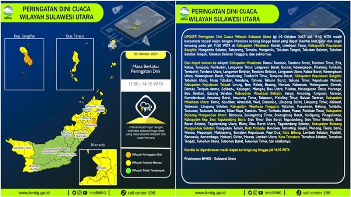 Peringatan Dini Cuaca Sulut 6 Oktober 2025 (2)