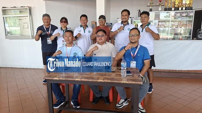 PORPROV SULUT - Kolase foto Wakil Bupati Kepulauan Sangihe Tendris Bulahari, Czi Nazarudin, ST, M.IP, Dandim sekaligus Ketua Kontingen,Sigit Triatmojo, S.H., M.H Ketua Pengadilan Negeri/Rabu (19/11/2025).