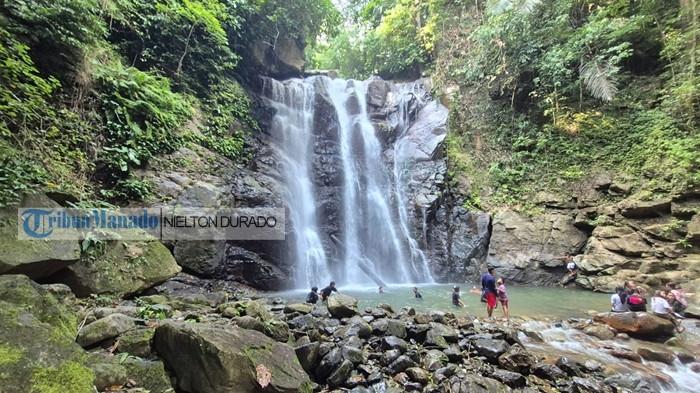 Potret Air Terjun Dodandian di Desa Matabulu, Nuangan Boltim, Provinsi Sulawesi Utara.