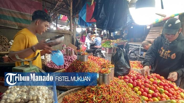 Update Harga Bahan di Pasar Girian di Kota Bitung Hari Ini: Cabai Rawit Turun, Bawang Batang Naik