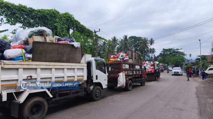 Puluhan Truk Tak Bisa Buang Sampah di TPA Sumompo Manado, Imbas Warga Demo dan Blokade Akses Masuk