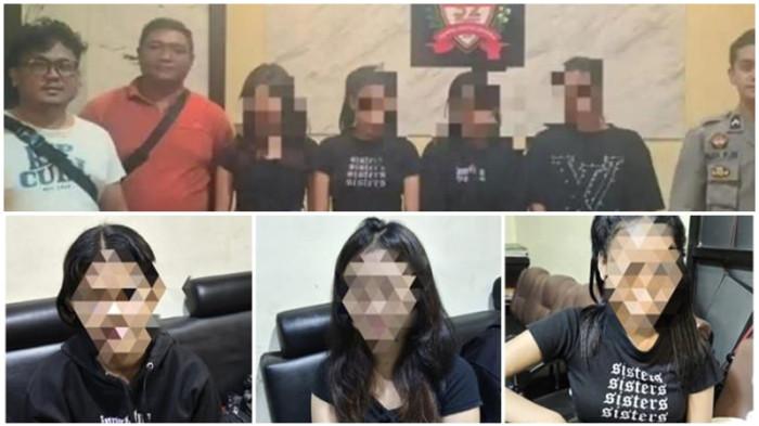 KTP PALSU - Tiga remaja diduga korban TPPO saat diamankan aparat polisi di Pelabuhan Manado, Kamis (30/10/2025). Sosok RK pelaku yang palsukan KTP, untuk bawa 3 gadis remaja Sulut ke Malut.