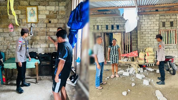 PASCA GEMPA - Tujuh rumah warga di Kecamatan Tampan' Amma, Kabupaten Kepulauan Talaud mengalami kerusakan akibat gempa Magnitudo 7,7, terdiri dari 1 rumah rusak berat dan 6 rumah rusak ringan.