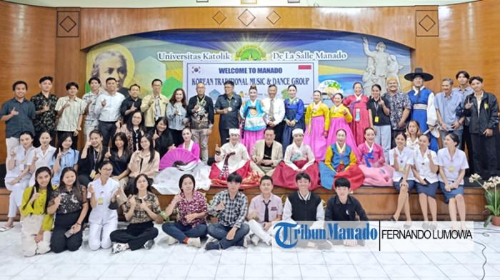 Atraksi Tari dan Musik Tradisional Korea Pukau Civitas Akademik Unika De La Salle Manado