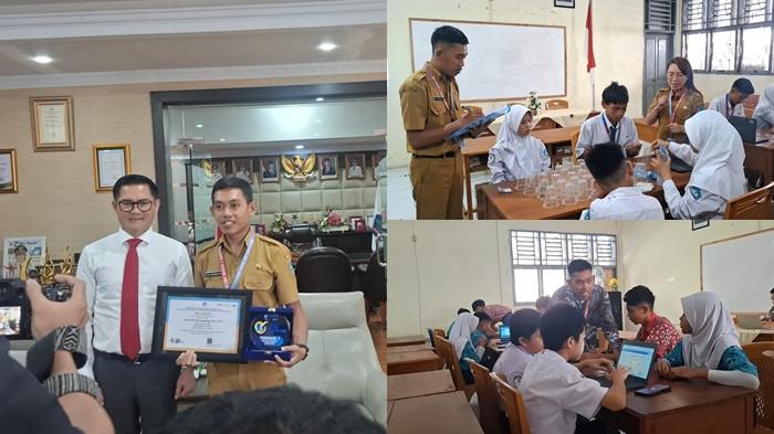 GURU BERPRESTASI - Guru IPA SMP Negeri 1 Kauditan, Kabupaten Minahasa Utara (Minut), Sulut Vicky Victor Manangkalangi, S.Pd., M.Pd., Gr.. ia berhasil meraih predikat Peserta Terbaik I GTK Transformatif Guru SMP Sulawesi Utara Tahun 2025.
