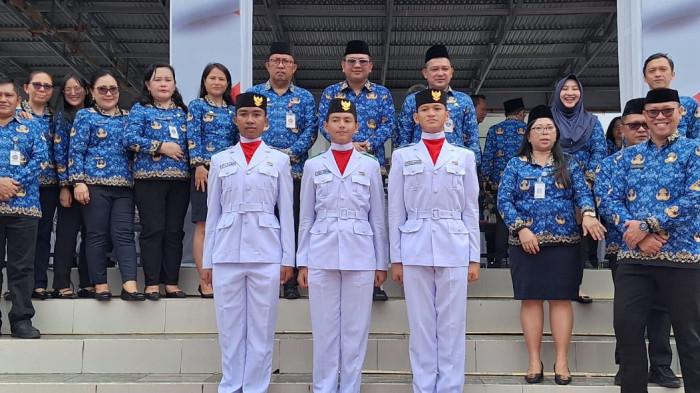 Wakil Wali Kota Bitung, Randito Maringka, memimpin upacara peringatan Hari