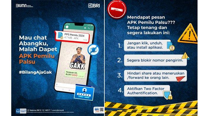 Muncul Modus Penipuan File APK Jelang Pemilu, BRI Beberkan Cara Antisipasinya