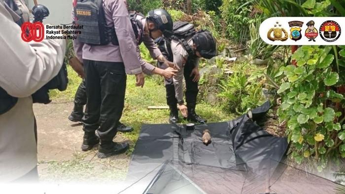 Diduga Mortir Aktif Ditemukan di Manado, Tim Jibom Brimob Polda Sulut Lakukan Peledakan Terkendali