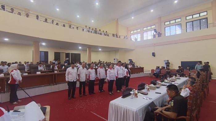 Pengukuhan DPC Abpednas Bolmong periode 2026-2031 di Kantor DPRD Bolmong Selasa (09/06/2026).