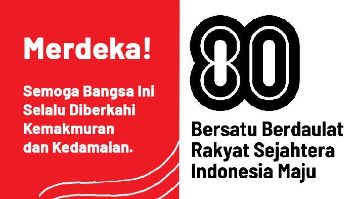 HUT RI - Poster ucapan selamat HUT RI ke-80 tahun