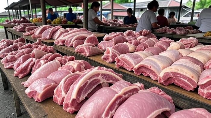 Harga Daging Babi, Sapi dan Ayam di Manado Sulut, Ada yang Naik, Jadi Segini per Kilogram