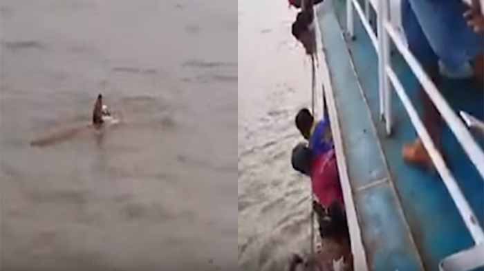 Ditolong Kapal Penumpang, Pria Ini Terombang-ambing di Laut, Kondisinya Memprihatinkan