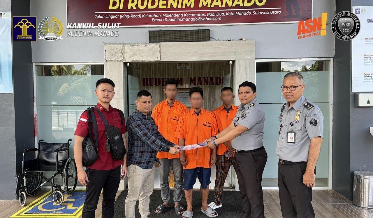 Identitas 3 WNA Filipina yang Ditahan Rudenim Manado Sulawesi Utara