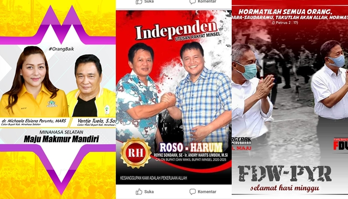 Ini Visi Misi dan Ketua Tim Pemenangan 3 Calon Bupati dan Calon Wabup Pada Pilkada Minsel