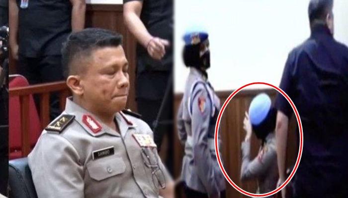 Akhirnya Terungkap Sosok Polwan yang Menangis Usai Ferdy Sambo Dipecat, Tertunduk Sedih di Ruangan