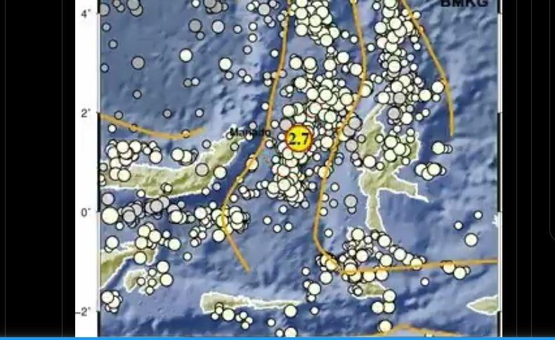BMKG Melaporkan Adanya Gempa Bumi di Wilayah Bitung Sulawesi Utara