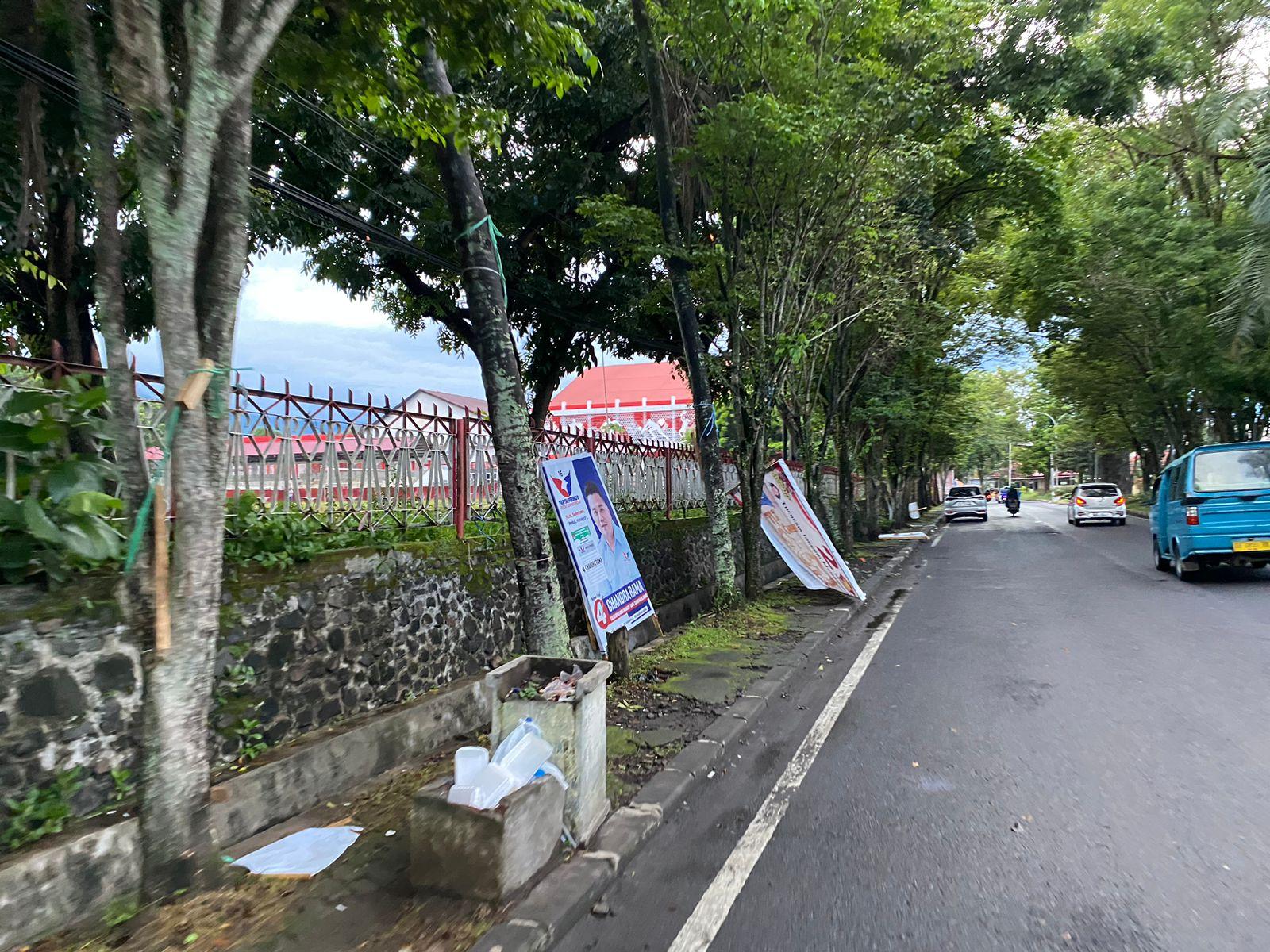 Semua Baliho Caleg di Area Pusat Kota Manado akan Dicopot, Dimulai dari Lapangan Koni