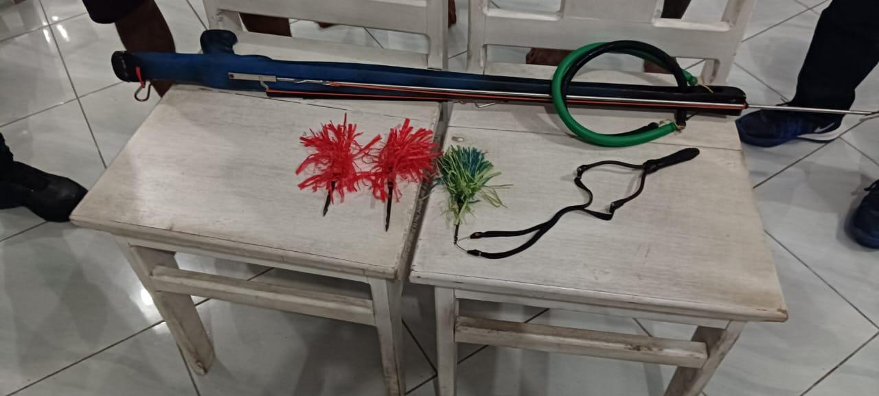 Keributan di Bunaken Sulawesi Utara, Polresta Manado Sita Panah Ikan sebagai Barang Bukti