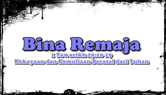Bina Remaja GMIM, Renungan 12-18 Juli 2026, Kekayaan dan Kemuliaan Berasal dari Tuhan Allah - Tribunmanado.co.id