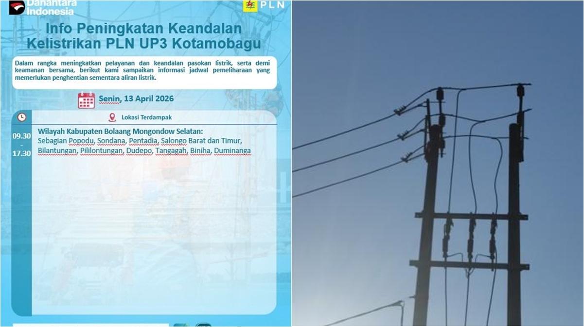 Siap-siap Mati Lampu, Info PLN Ini Lokasi Terdampak, Senin 13 April 2026