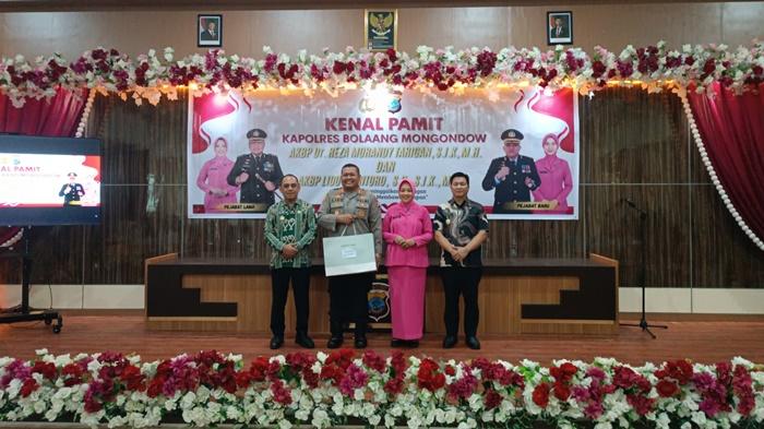 Bupati Bolaang Mongondow Yusra Alhabsyi Hadir Acara Pisah Sambut Kapolres Bolmong - Tribunmanado.co.id