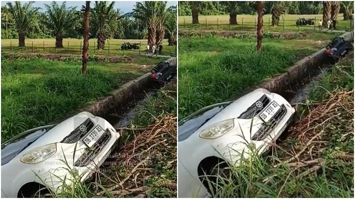 Penyebab 2 Mobil Alami Kecelakaan Masuk Selokan di Jalan Soekarno Minut, Diduga Laka Tunggal