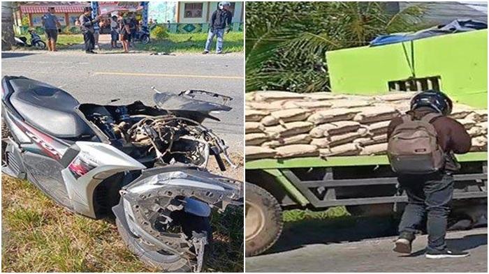 Kecelakaan Maut, 2 Wanita Tewas, Motor Tabrakan dengan Truk